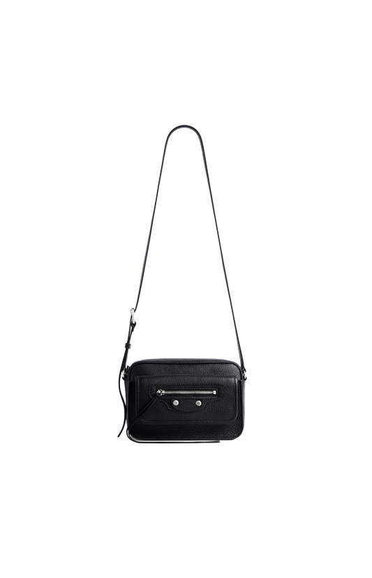 Balenciaga Le City Business Crossbody Bag in Black — front view