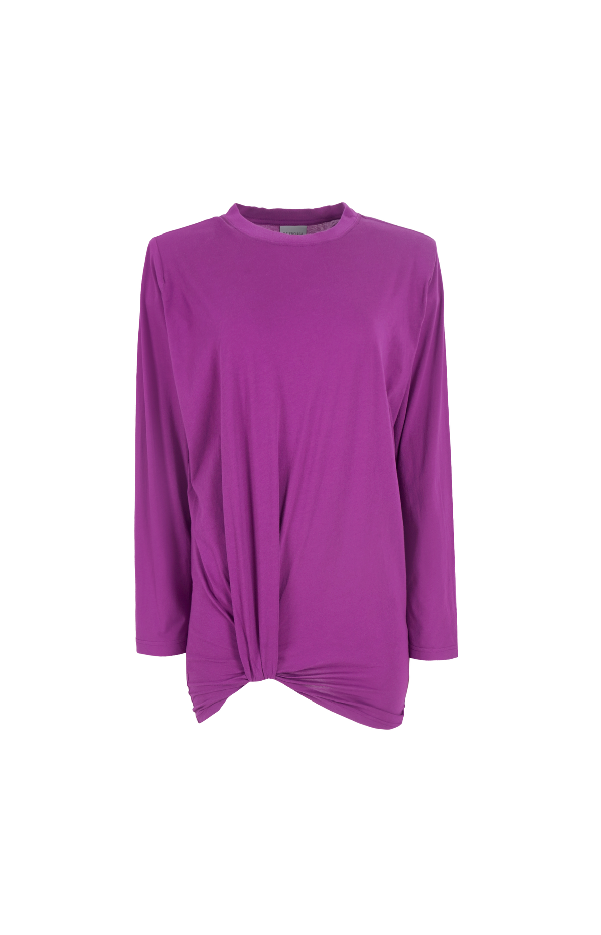 Asymmetric Long-Sleeve T-Shirt in Violet