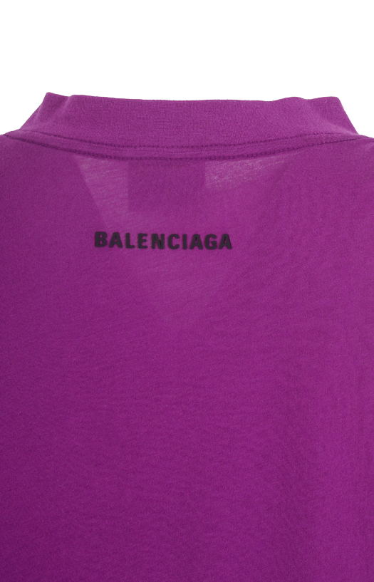 Asymmetric Long-Sleeve T-Shirt in Violet