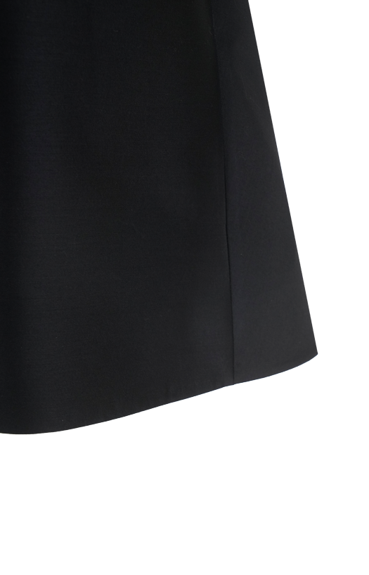 A-line Wool Dress in Black