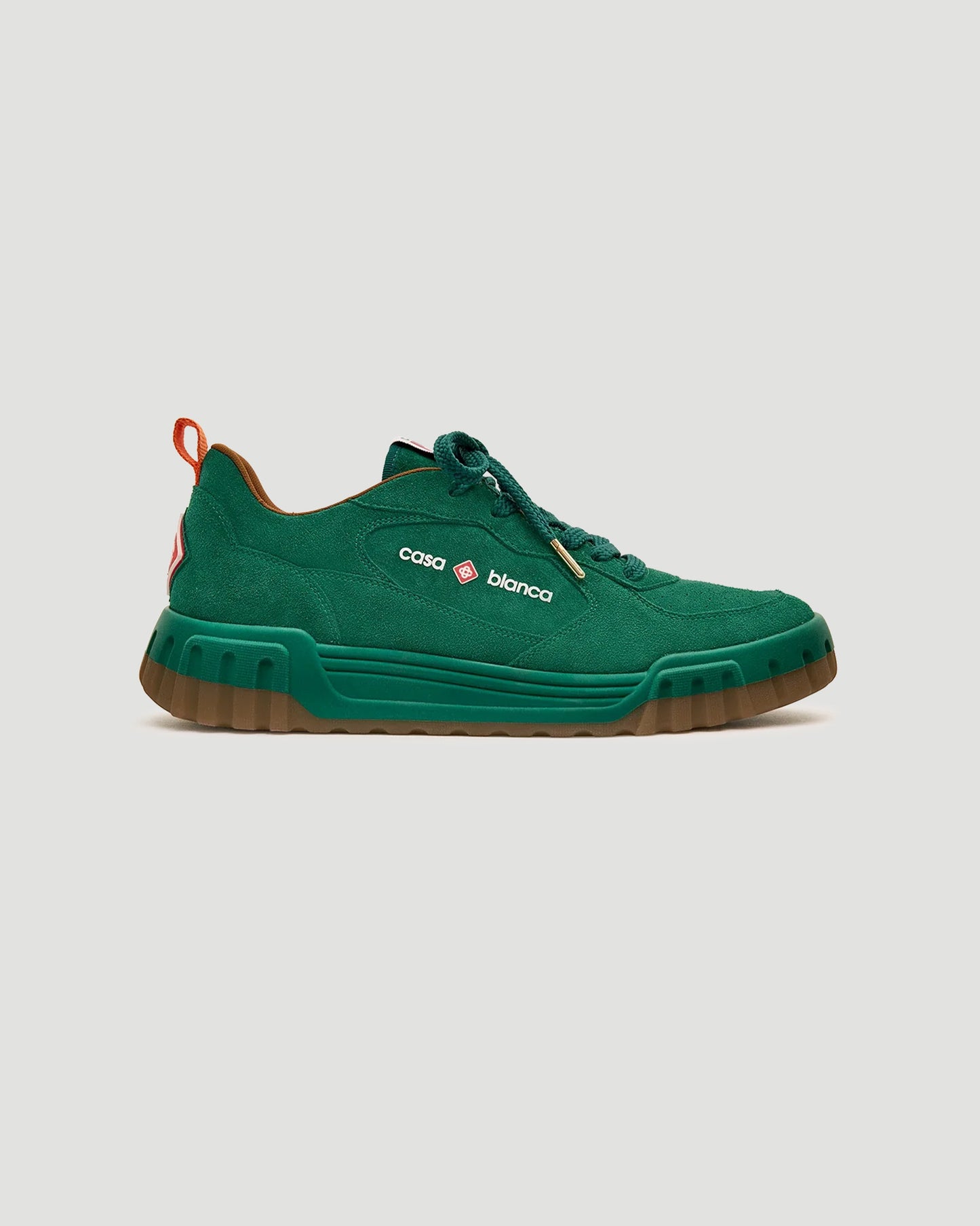 Green Suede Court Sneaker
