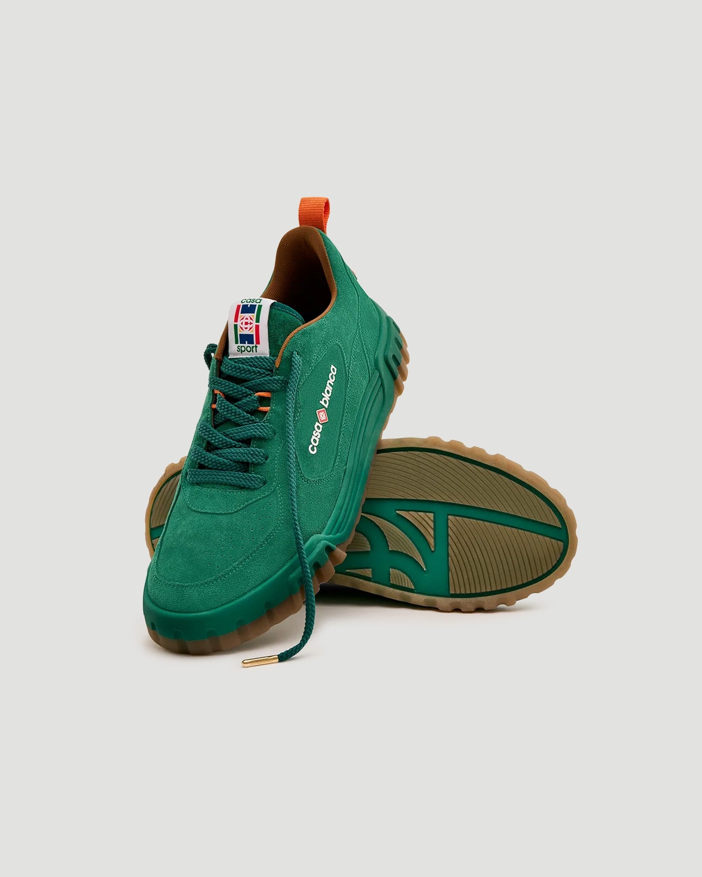 Green Suede Court Sneaker