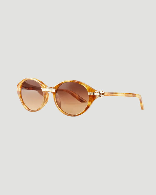 Brown &amp; Gold Cannes Sunglasses