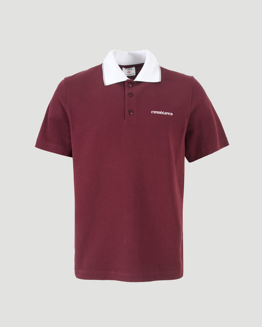 Red Embossed Laurel Polo