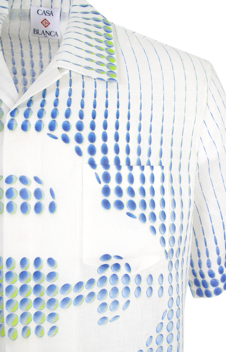 Pills Cuban Collar Linen Shirt