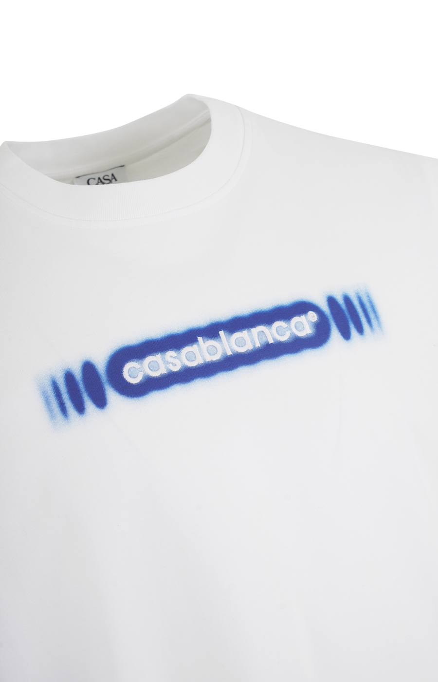 Blurred Logo Cotton T-Shirt in White