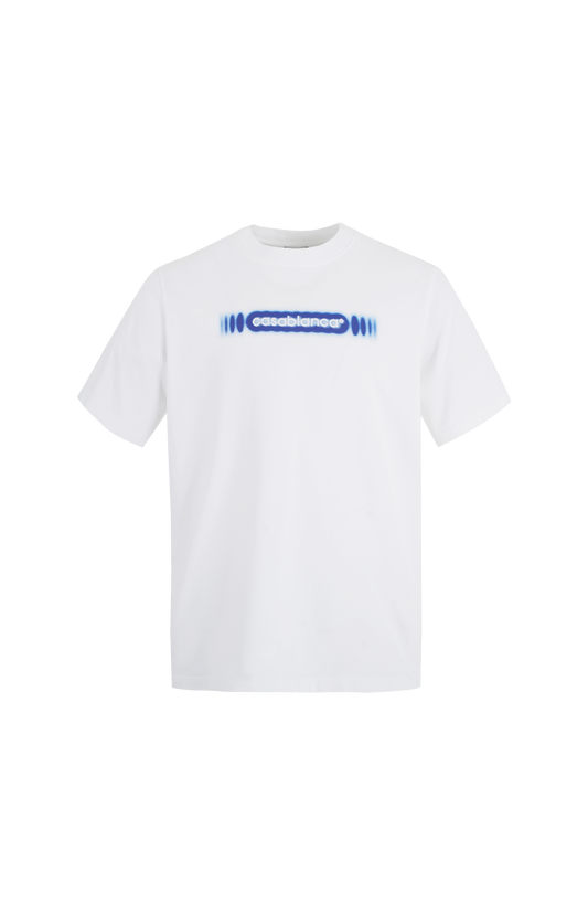Blurred Logo Cotton T-Shirt in White
