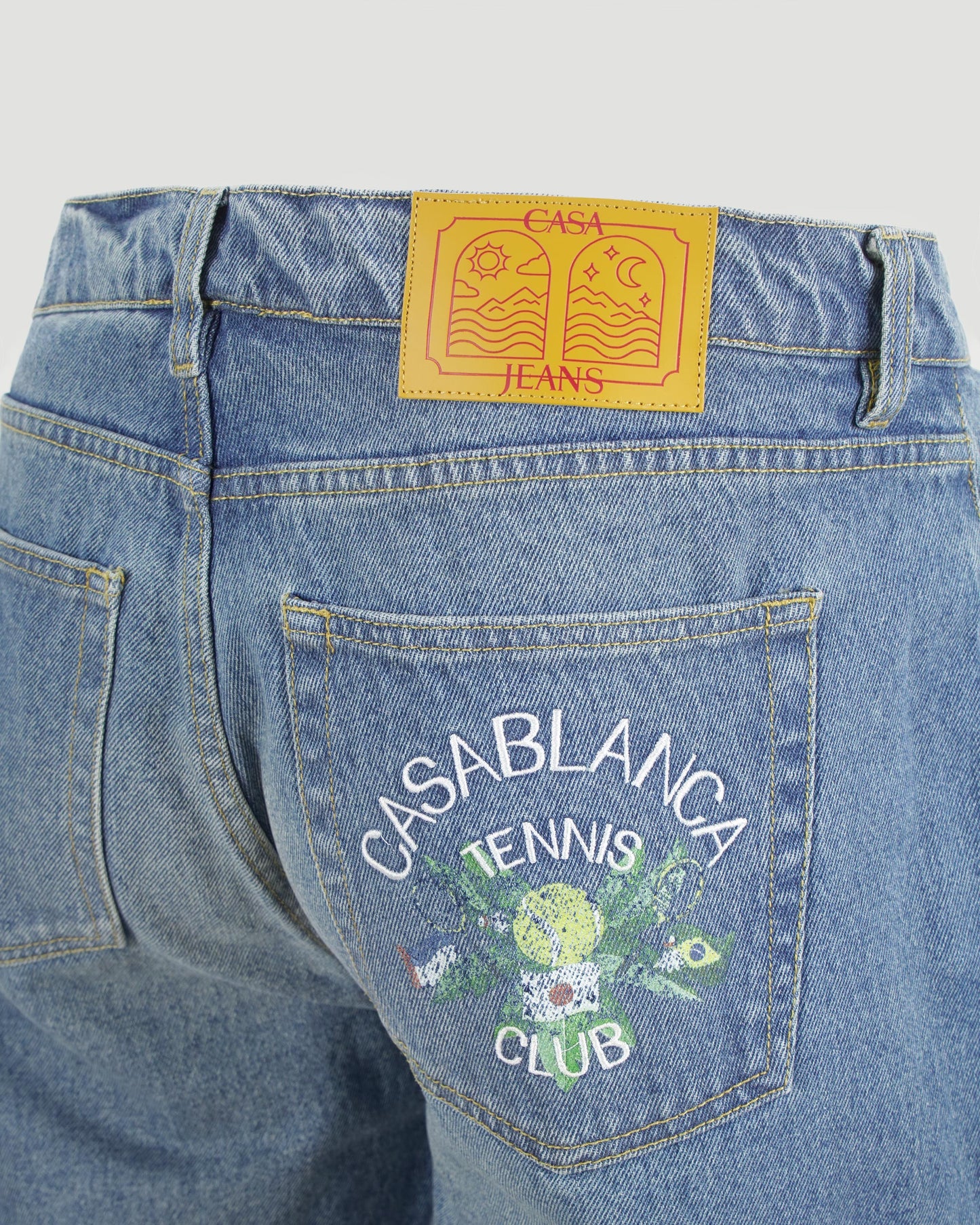 Vintage Distressed Washed Jeans