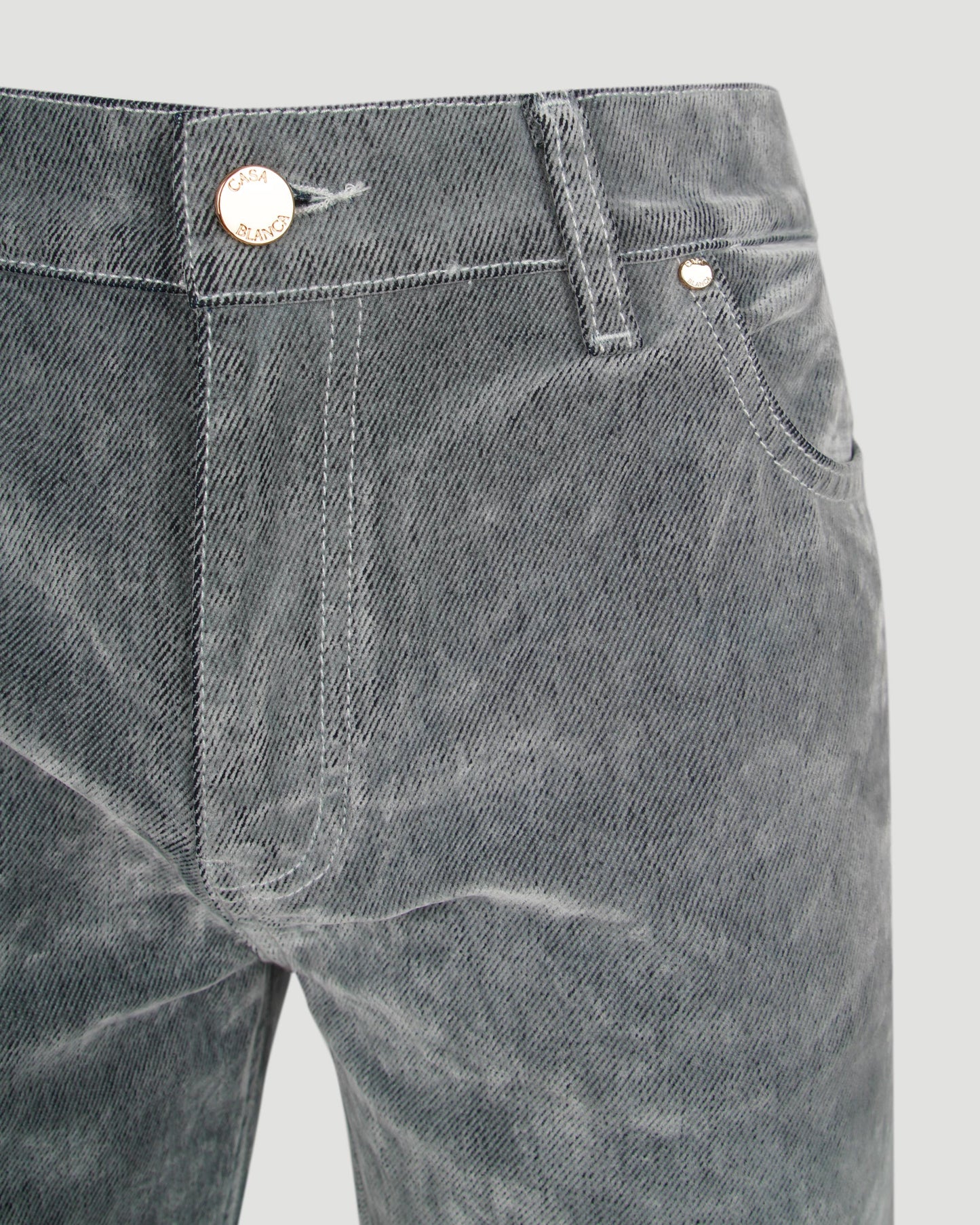 Peach Textured Jeans