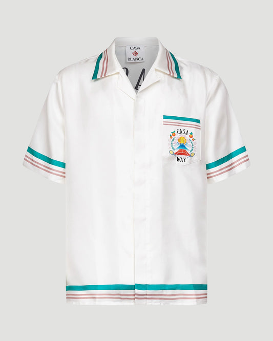 Casa Way Short-Sleeve Silk Shirt