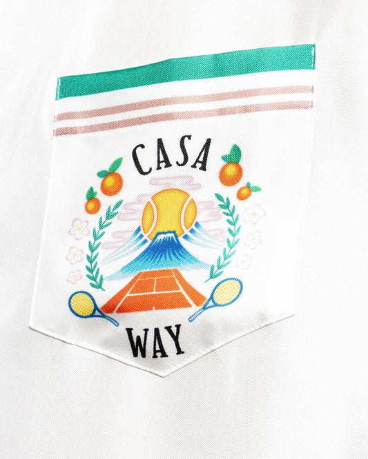 Casa Way Short-Sleeve Silk Shirt