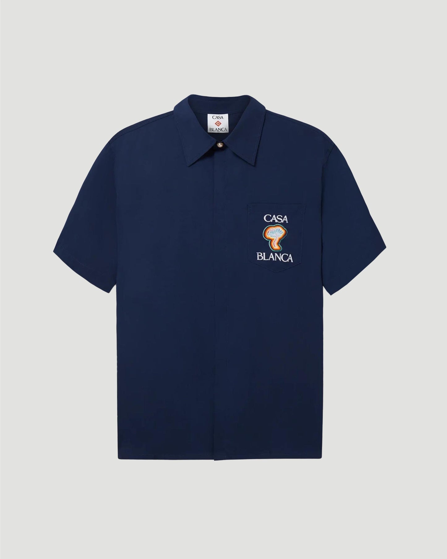 Rainbow Mushroom Shirt in Navy