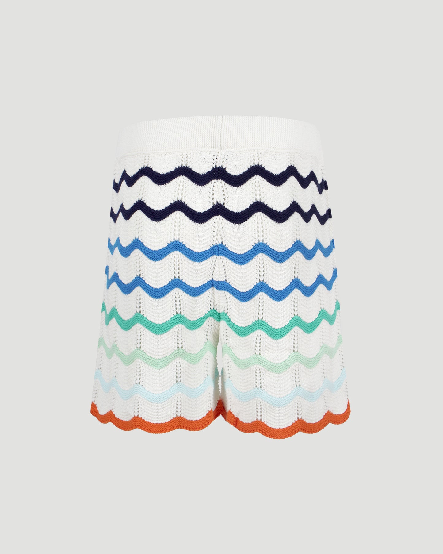 Gradient Wave Crochet Shorts