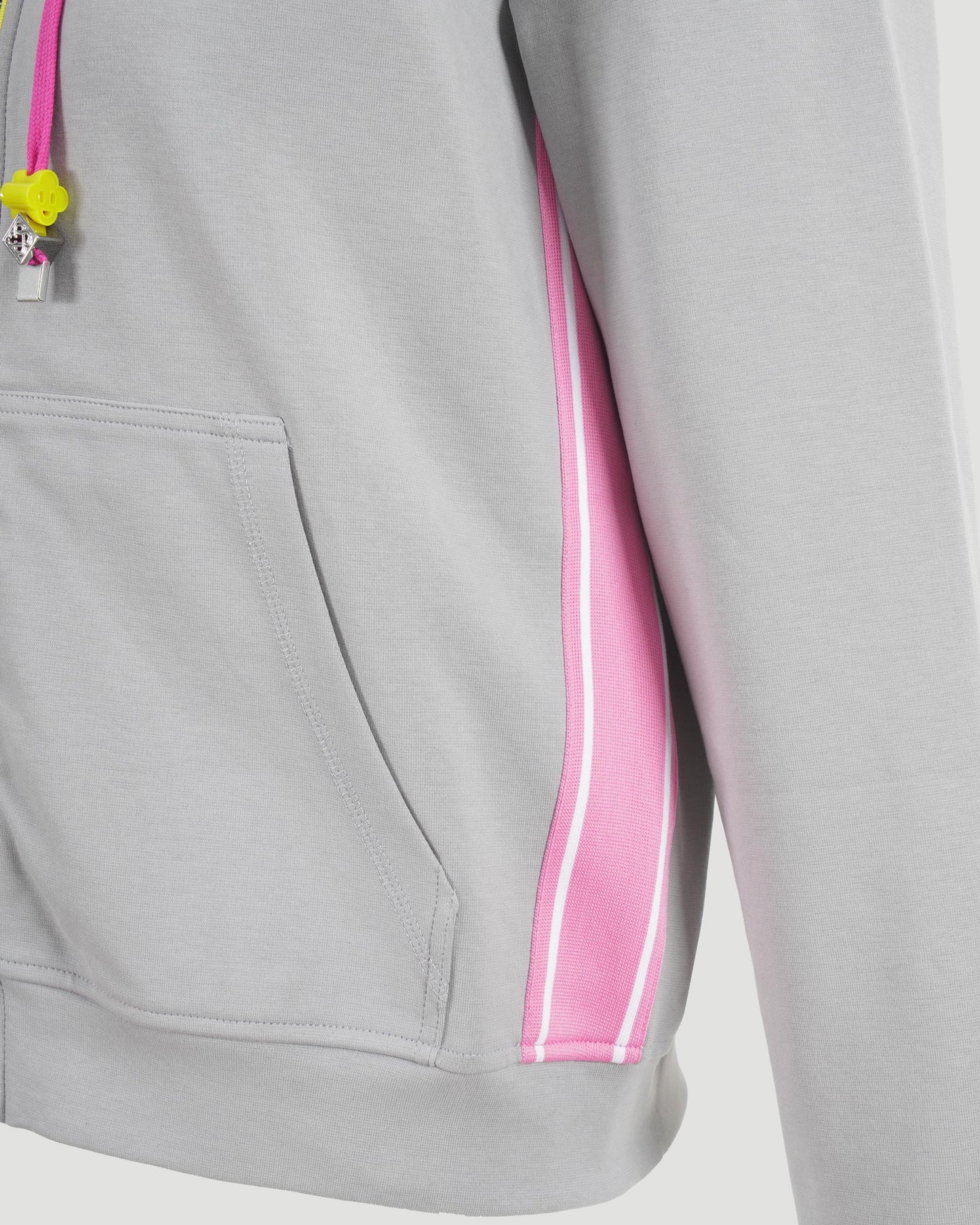 Zip-Front Stretch Cotton Hoodie