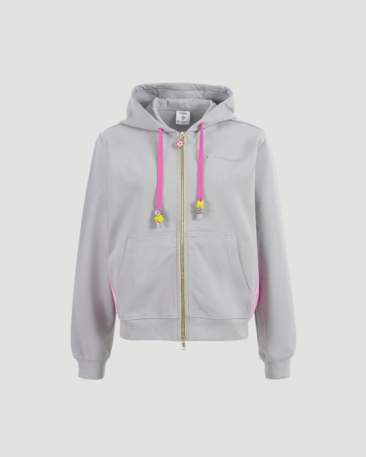 Zip-Front Stretch Cotton Hoodie