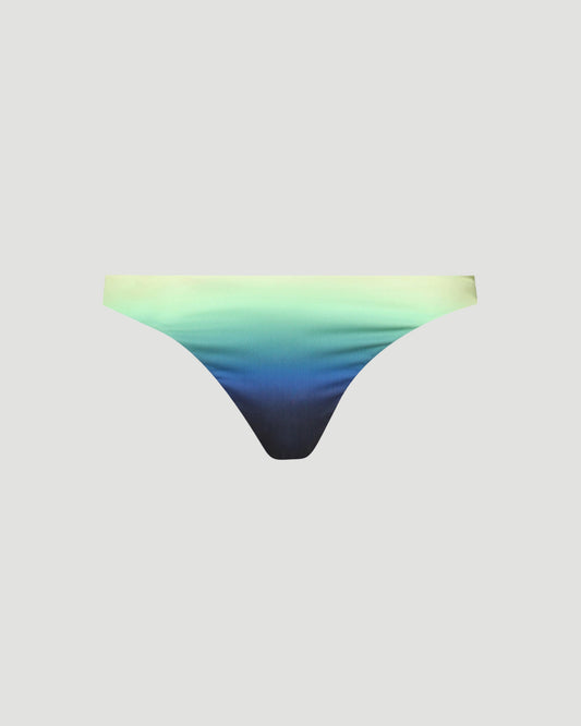 Gradient Printed Bikini Bottom Blue And Green