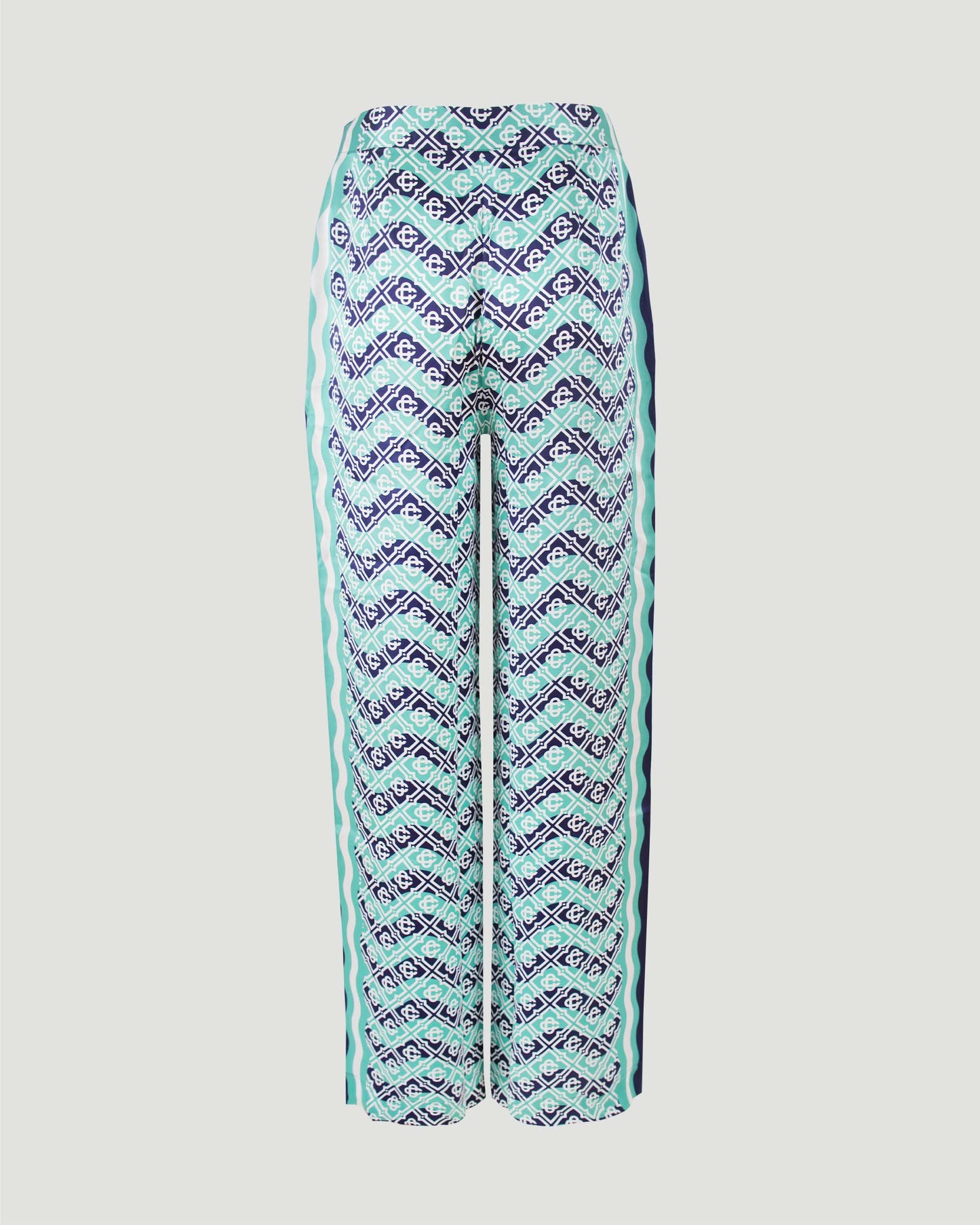 Monogram Silk Trousers