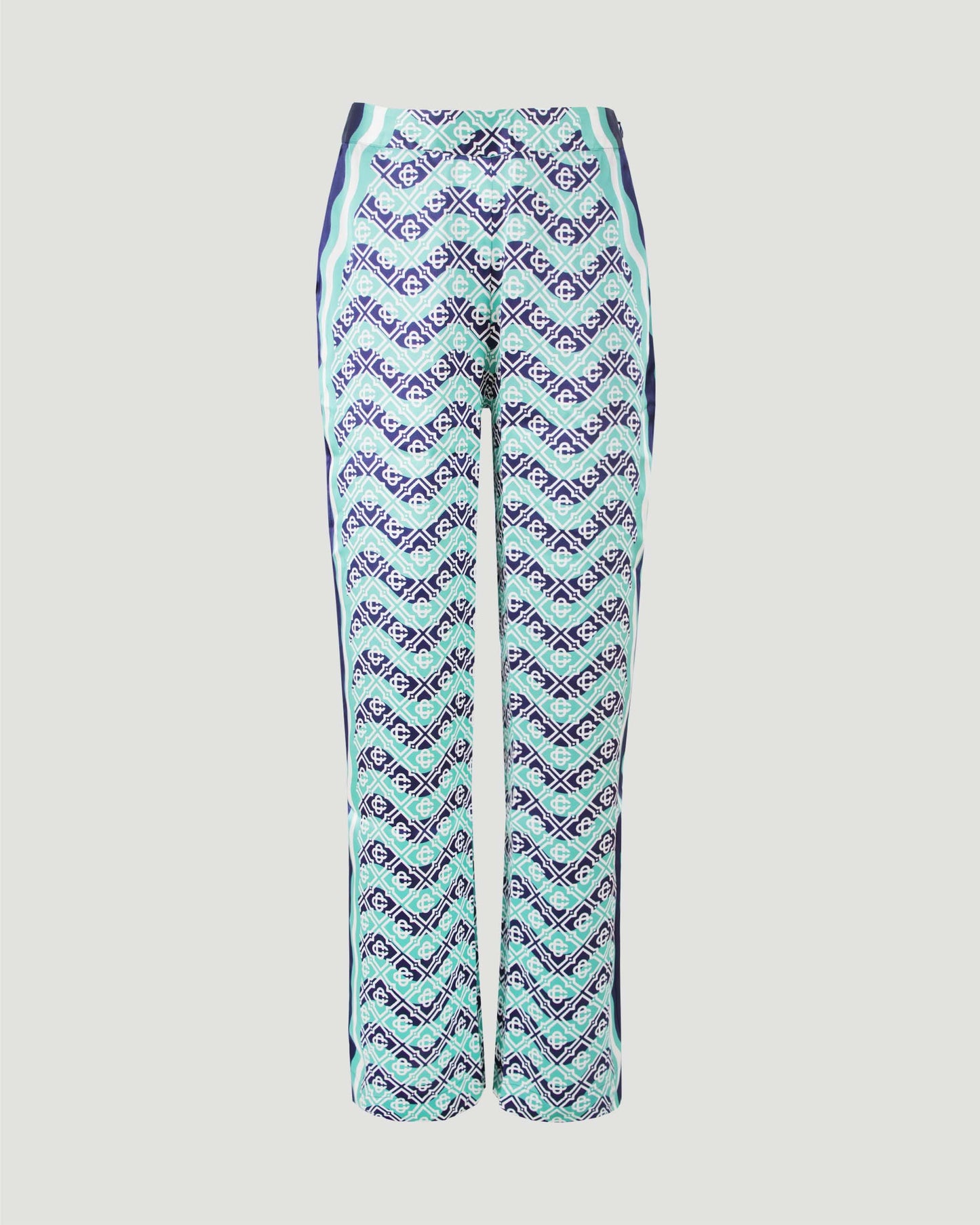 Monogram Silk Trousers
