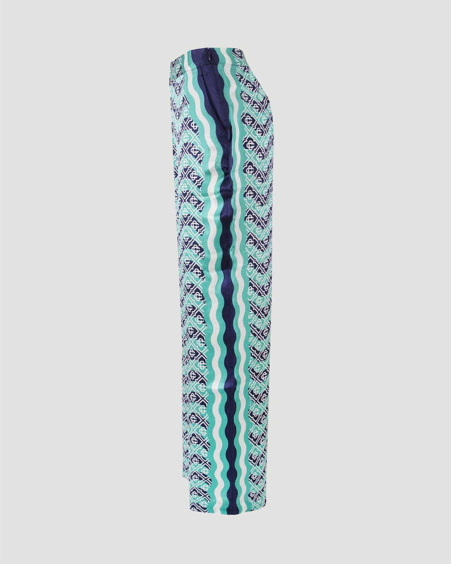 Monogram Silk Trousers
