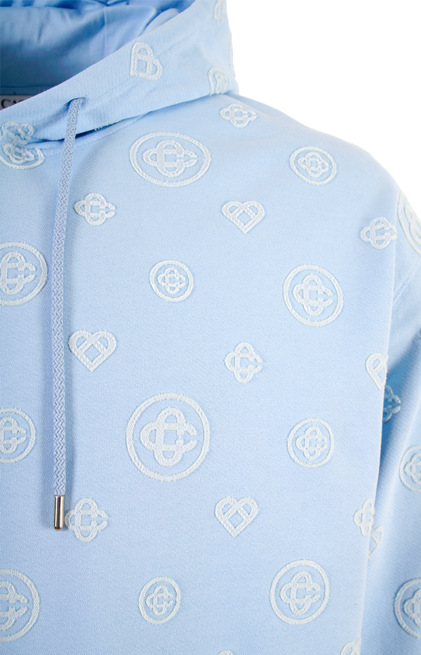 Applique Monogram Hooded Sweatshirt