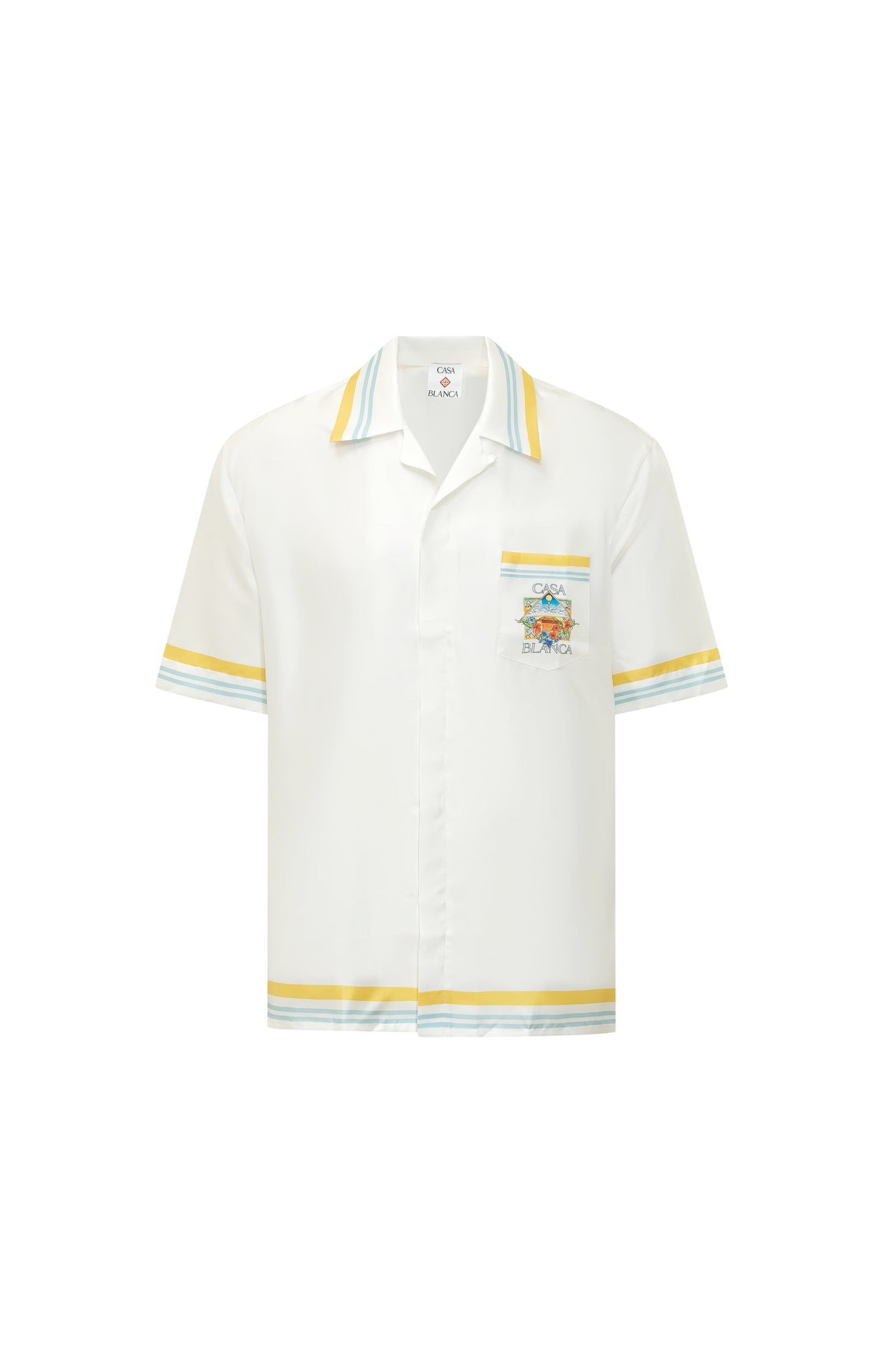 Casablanca Tennis Landscape Cuban Collar Shirt