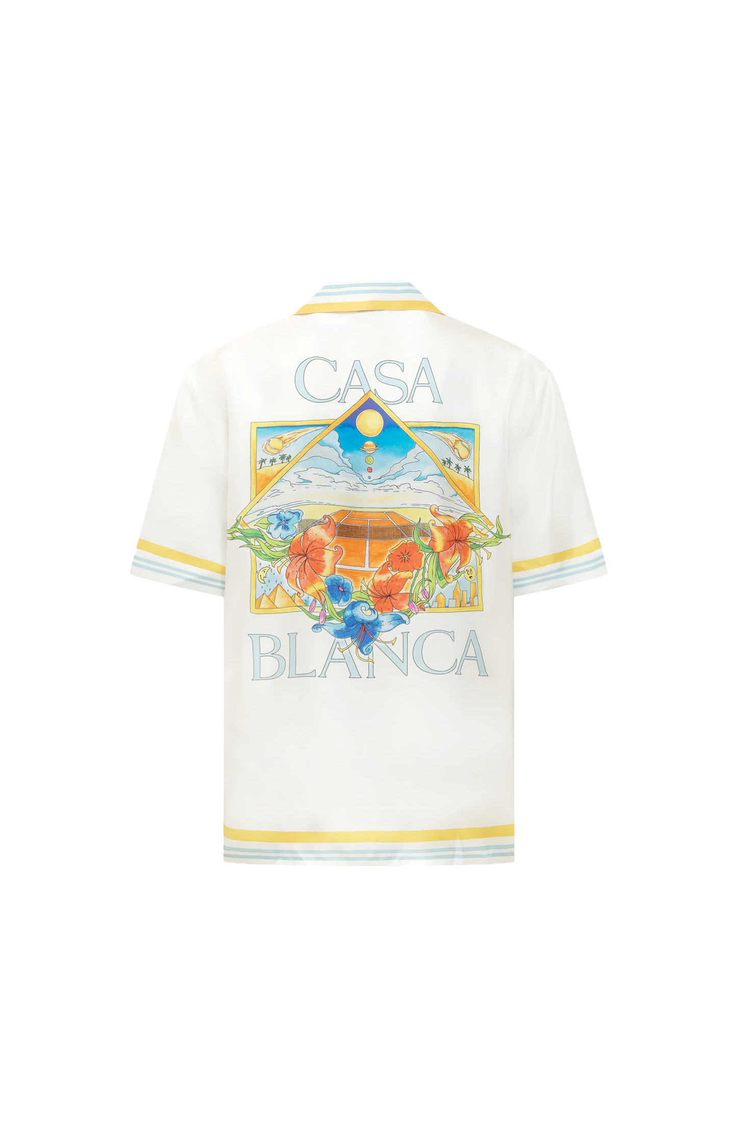 Casablanca Tennis Landscape Cuban Collar Shirt