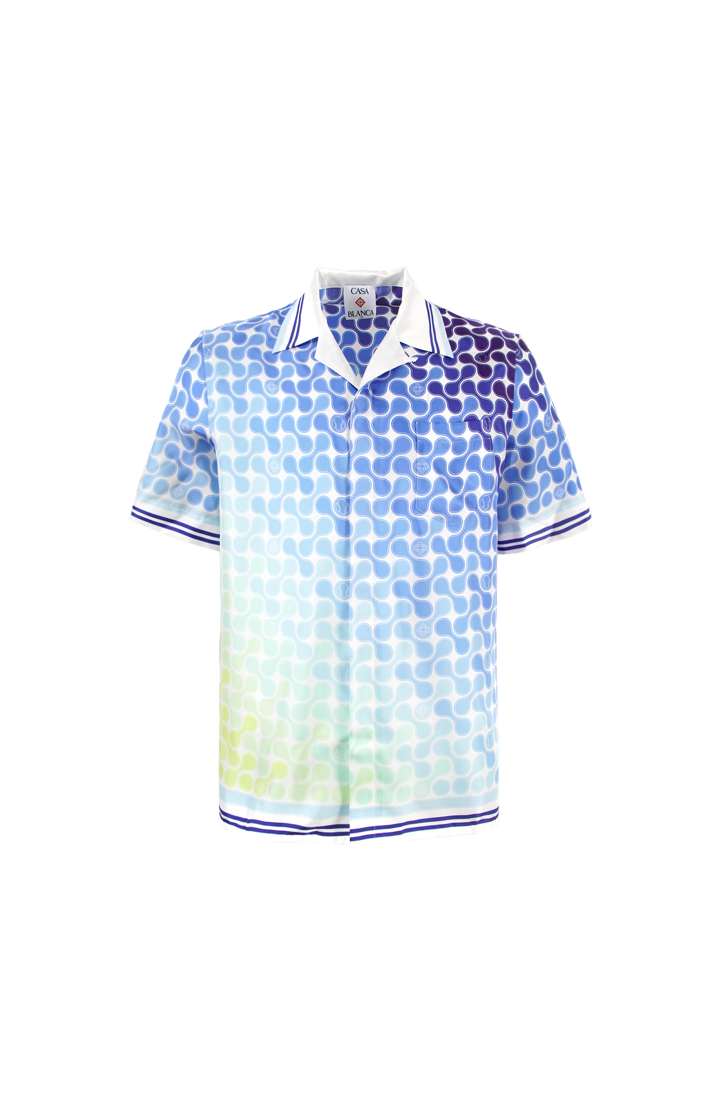 Colorful patterned shirt on a white background