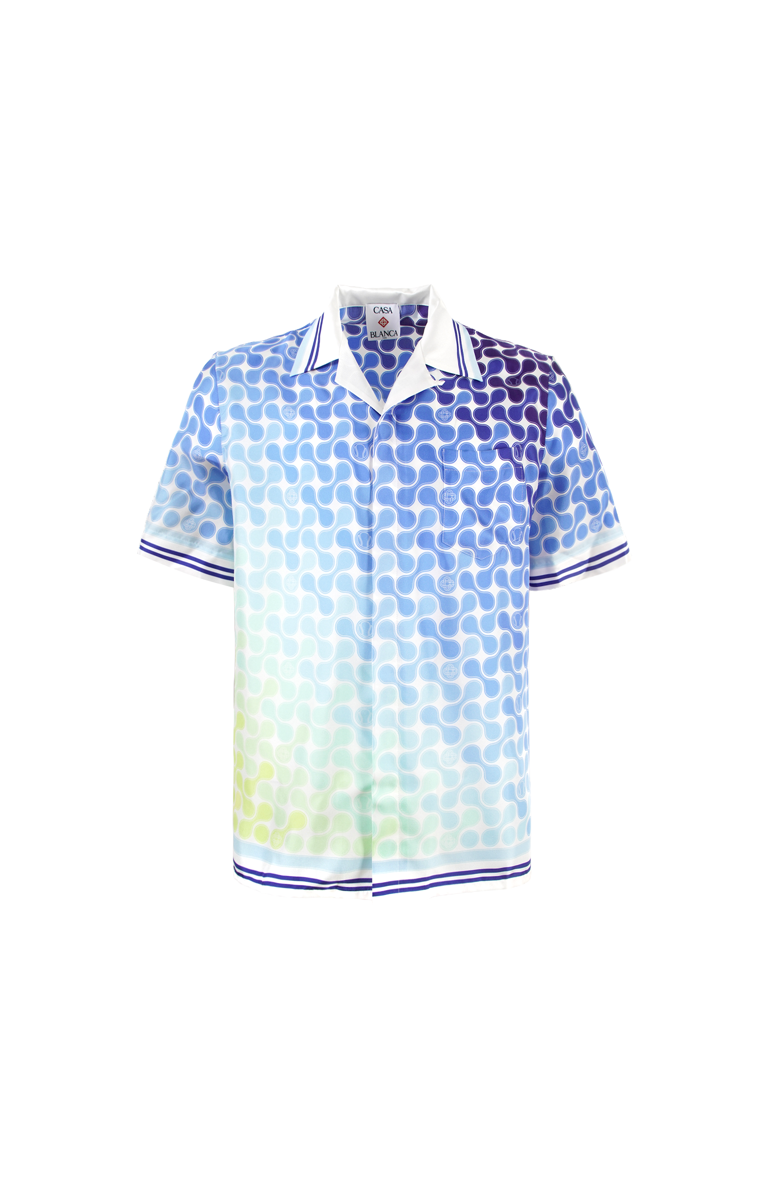 Colorful patterned shirt on a white background