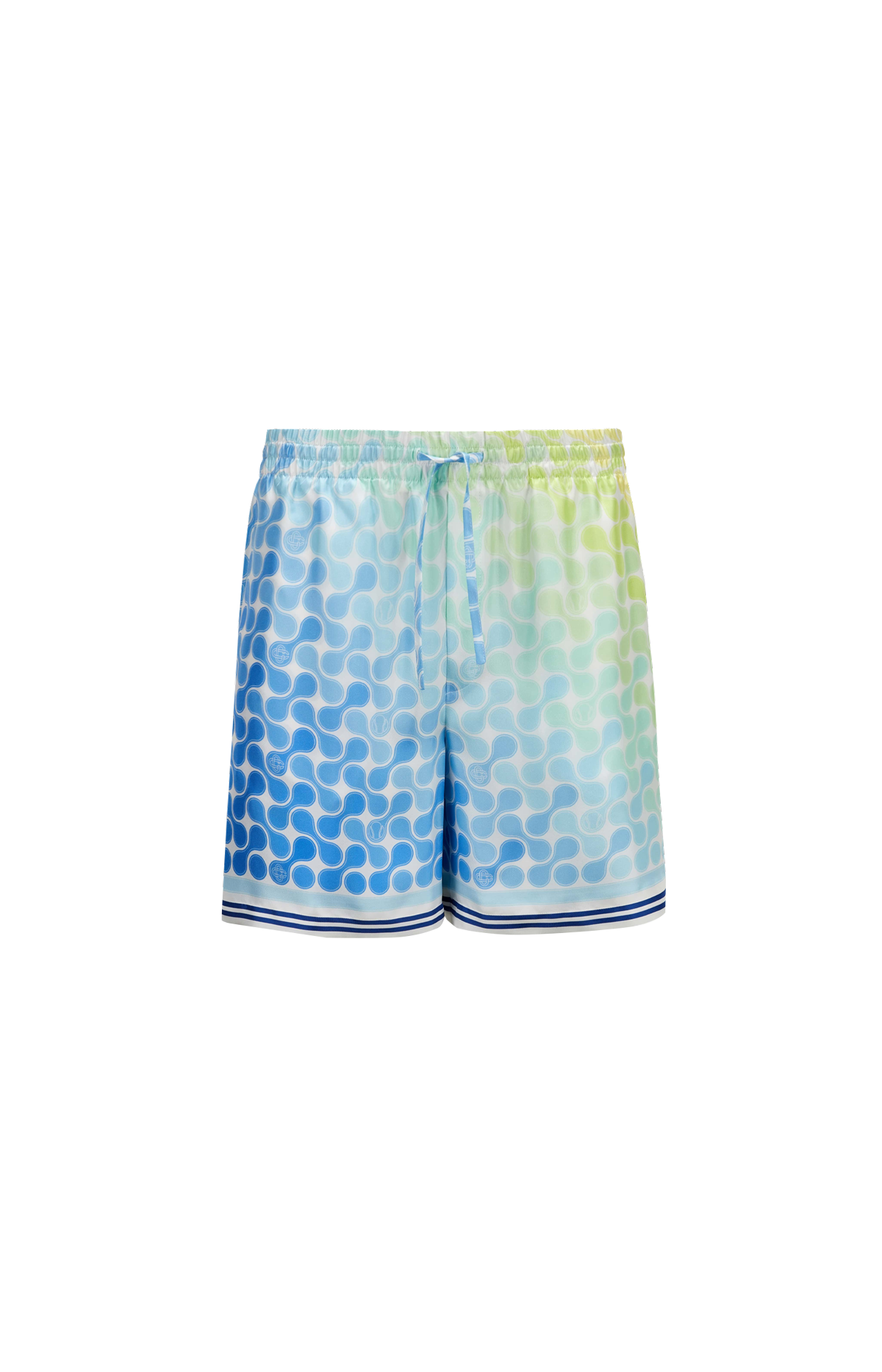 Gradient Tennis Tile Silk Shorts