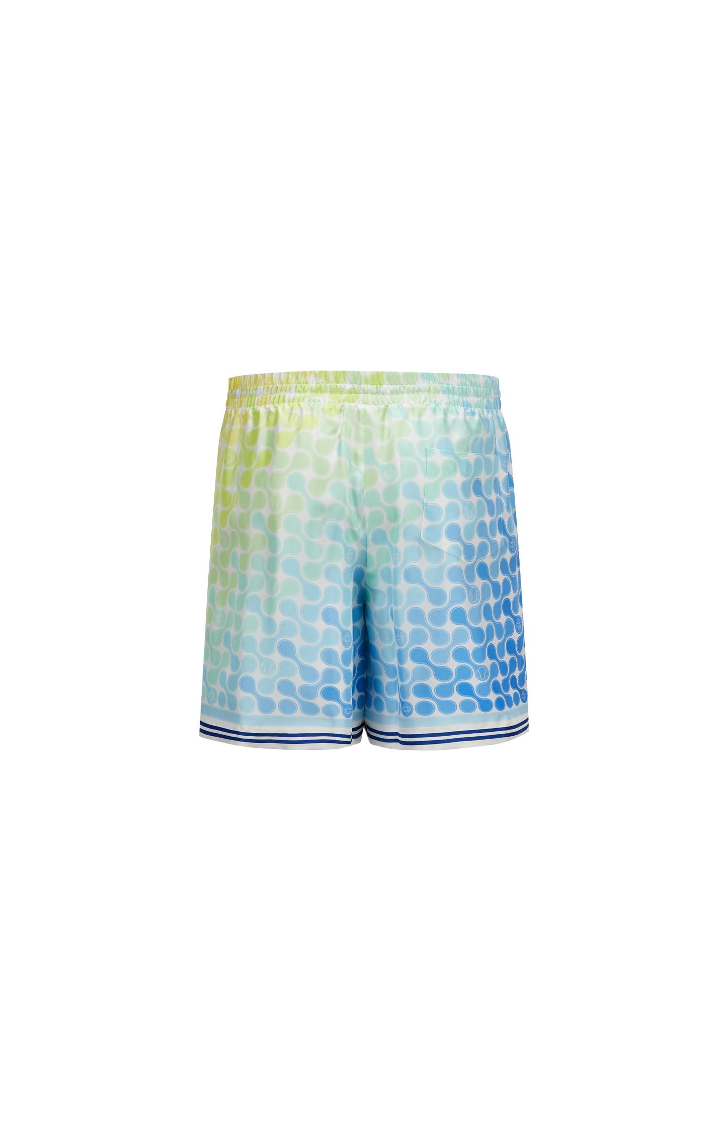 Gradient Tennis Tile Silk Shorts