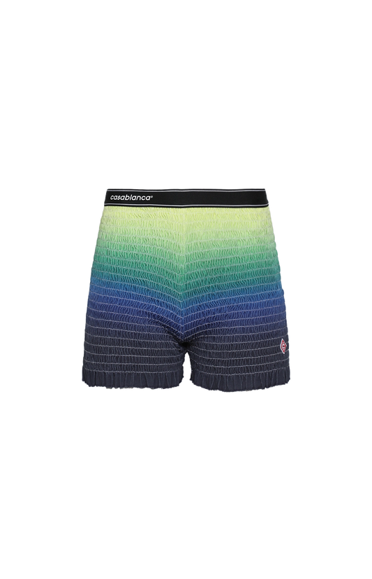 Gradient Shirred Shorts