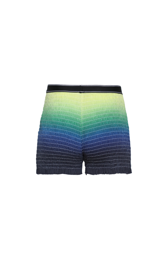 Gradient Shirred Shorts