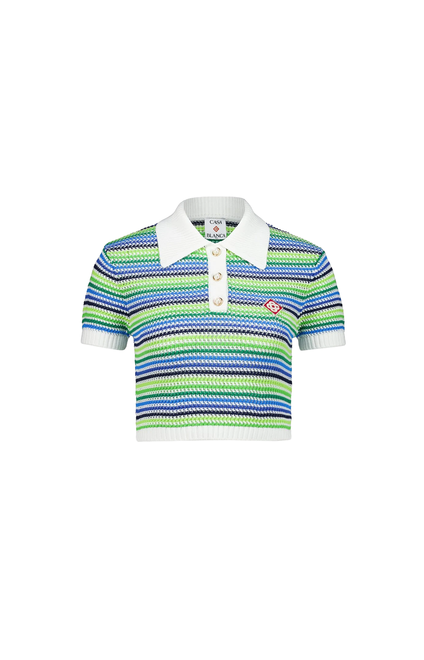 Stripe Short Sleeve Polo Shirt
