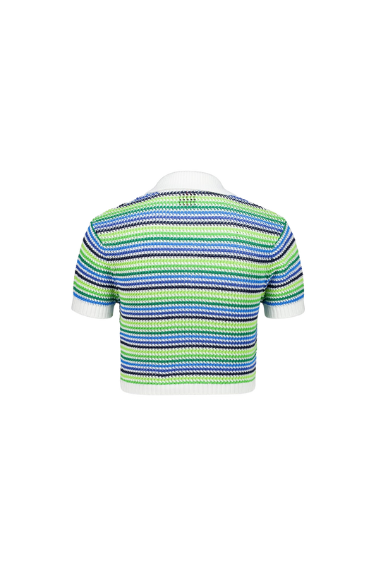 Stripe Short Sleeve Polo Shirt