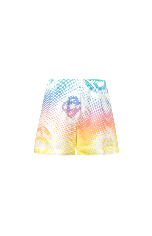 Halftone Logo Silk Shorts