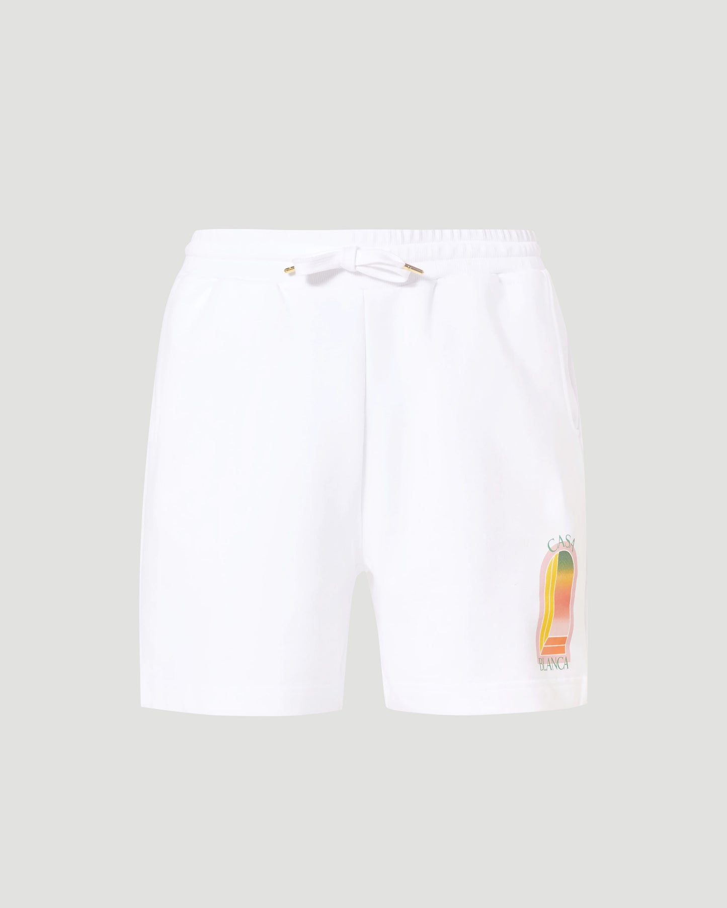Cotton Track Shorts in White