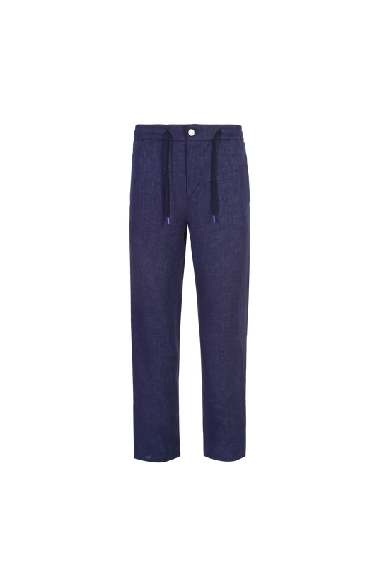 Linen Pants in Navy Blue