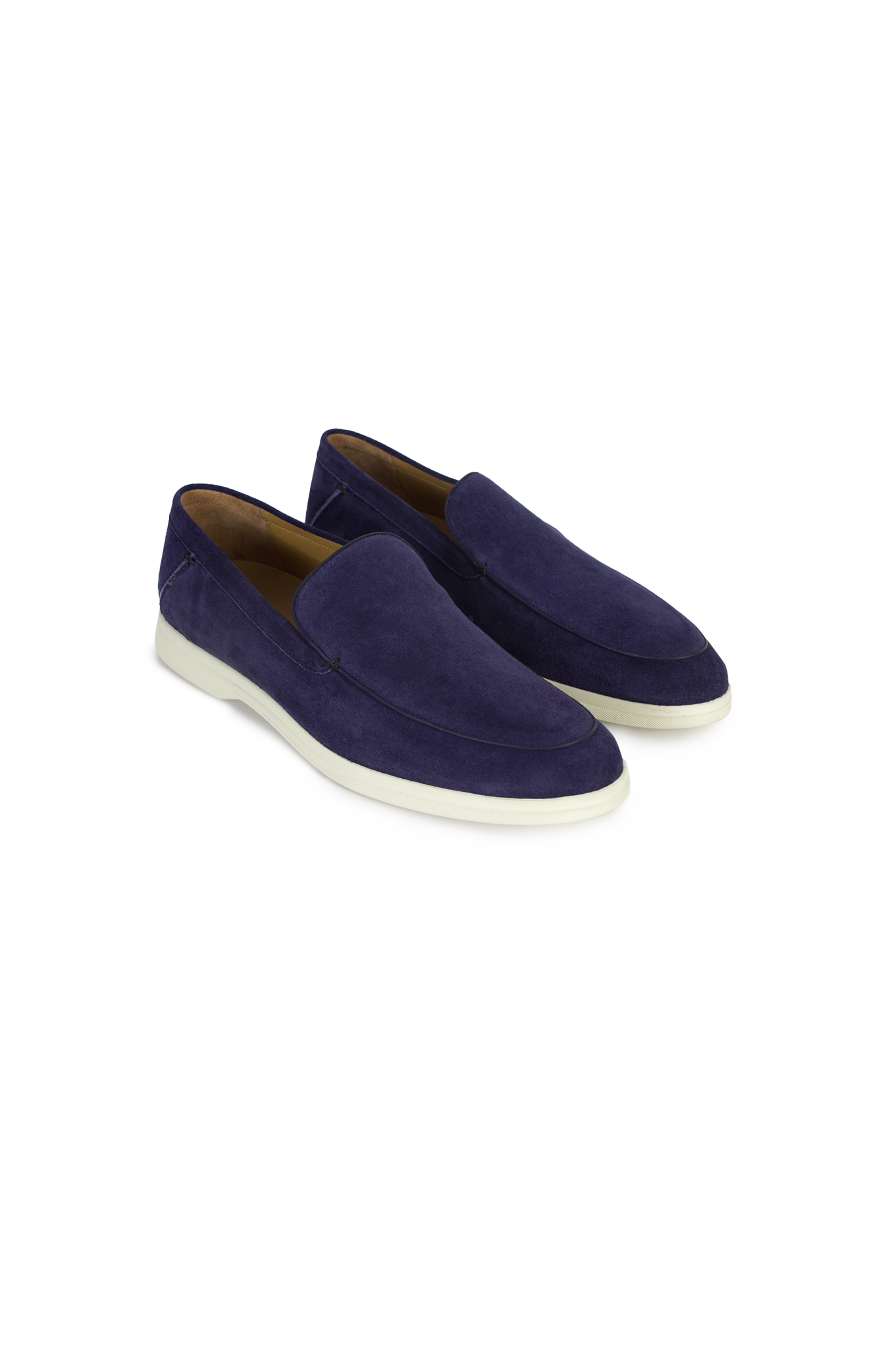 Navy Loafers in Suede