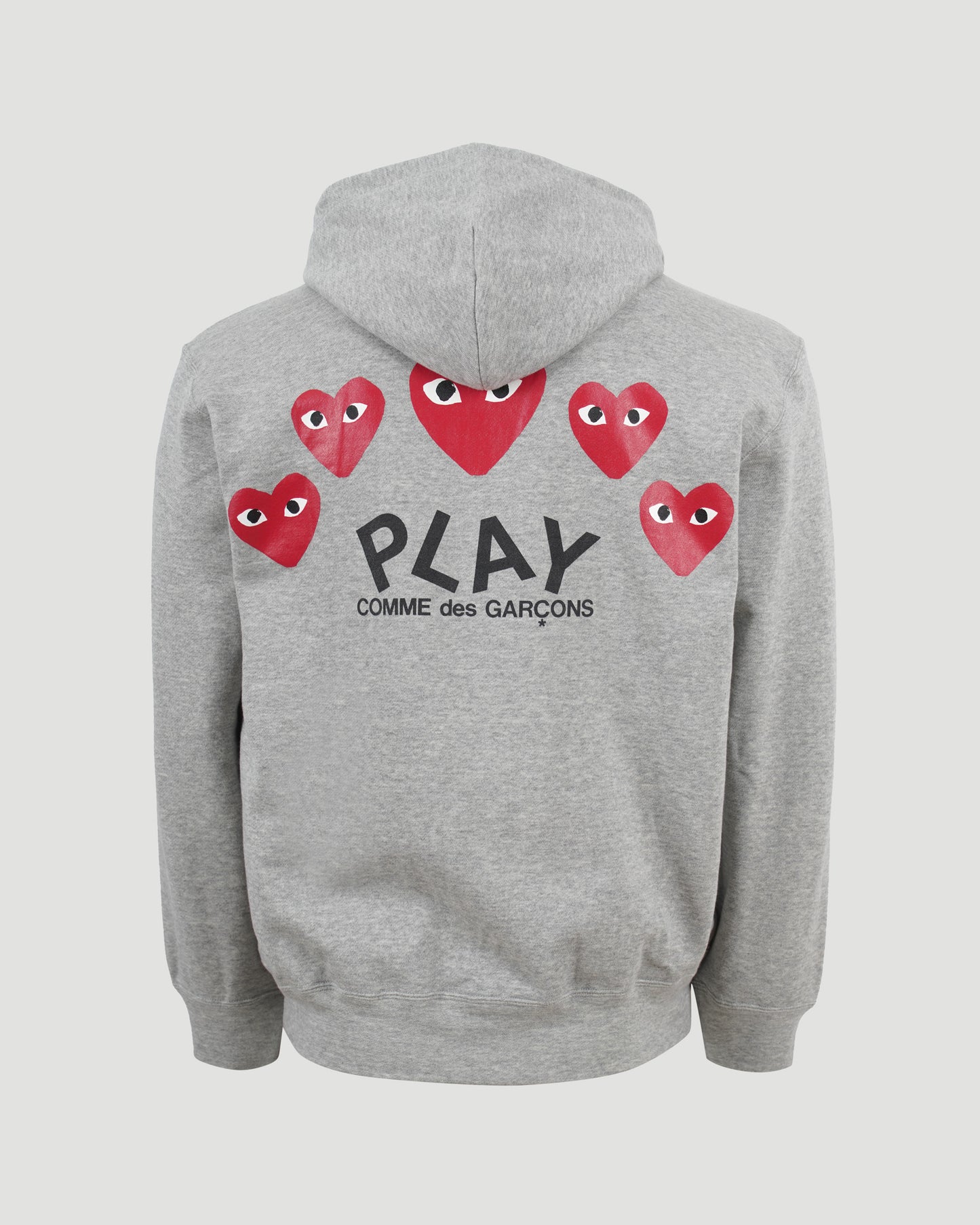 Zipped Heart Logo Hoodie in Grey