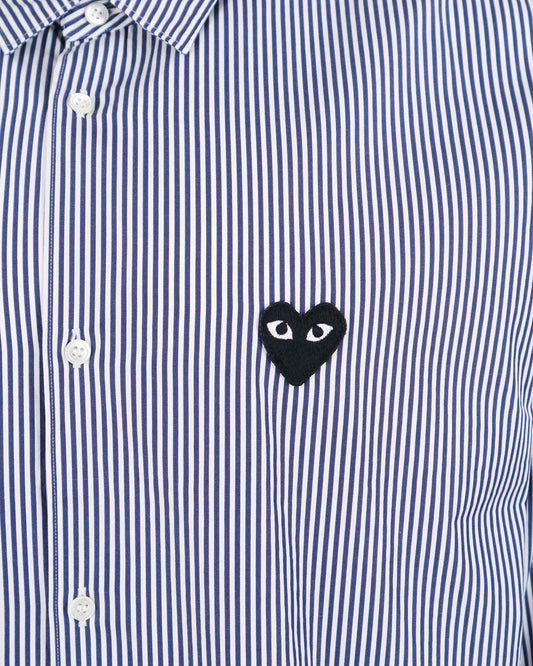 BUTTON-UP SHIRT IN WHITE AND NAVY