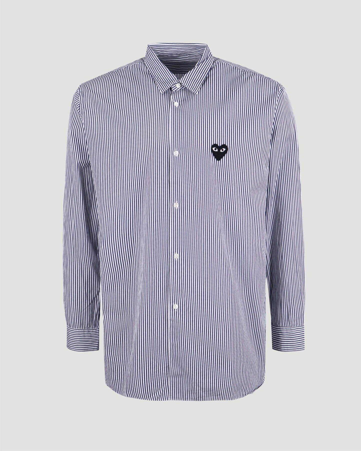 BUTTON-UP SHIRT IN WHITE AND NAVY