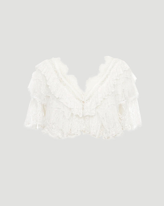 HERITAGE V-NECK LACE TOP