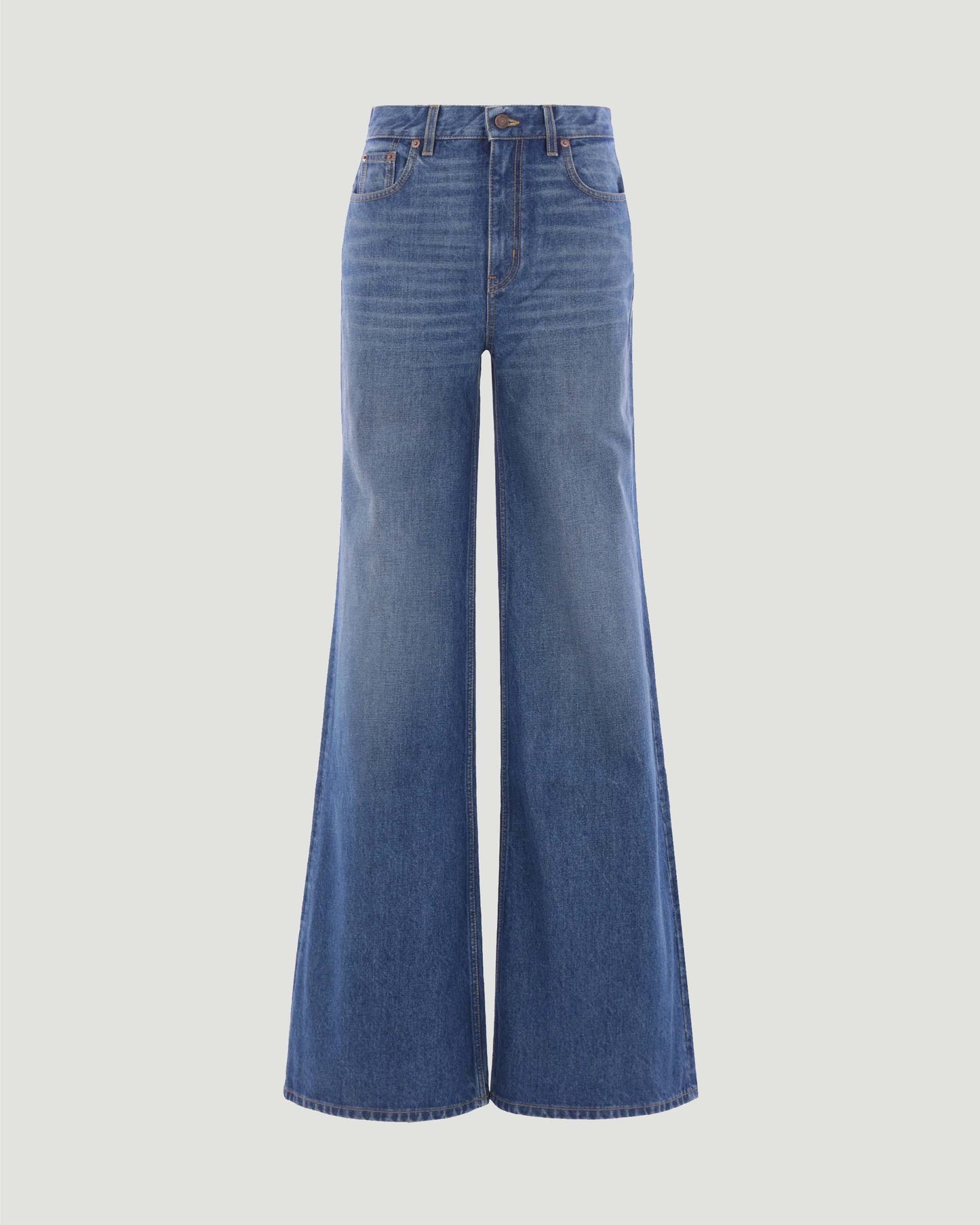 High-Rise Flare Jeans in Denim