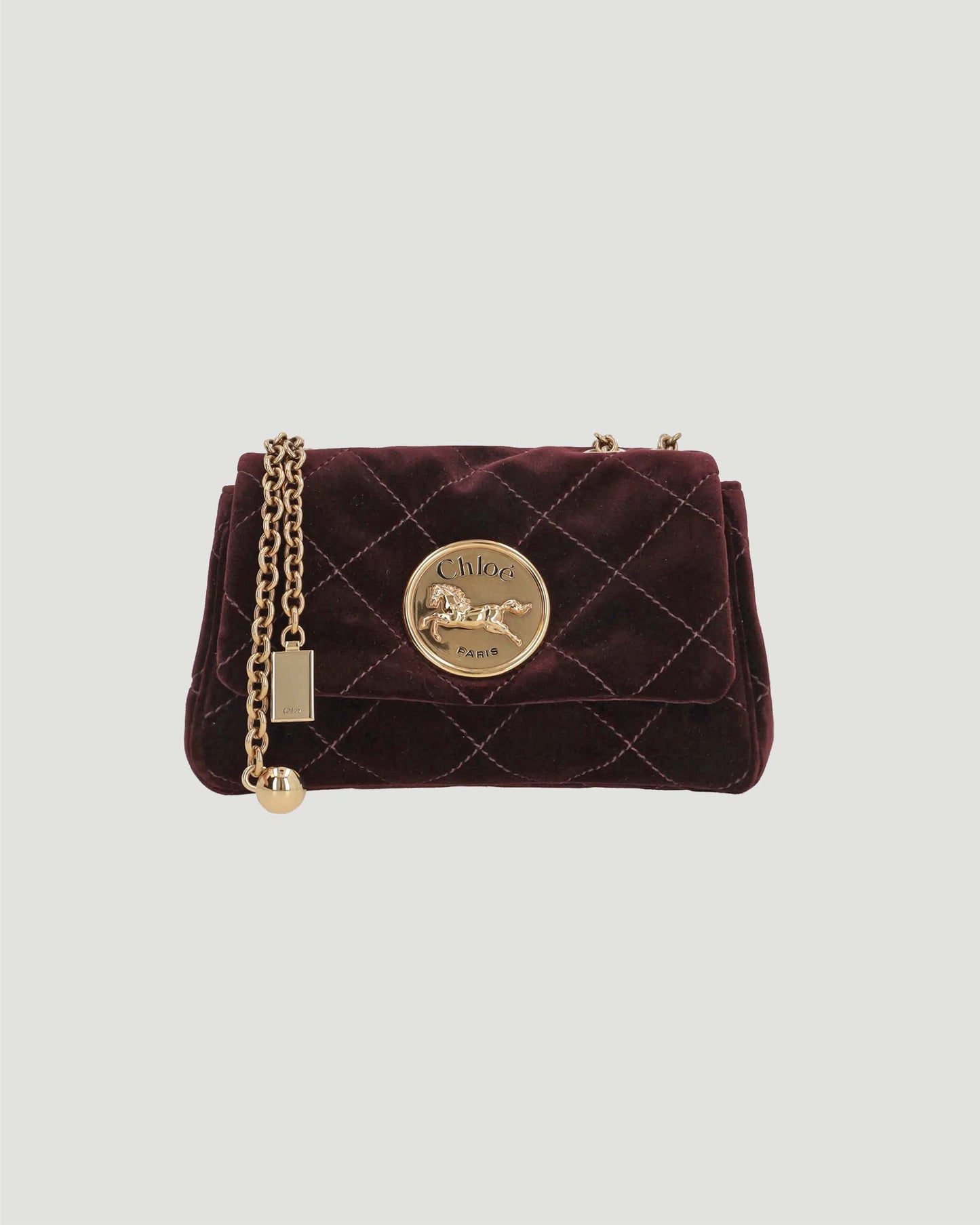 Chloé Heritage Shoulder Bag in Burgundy