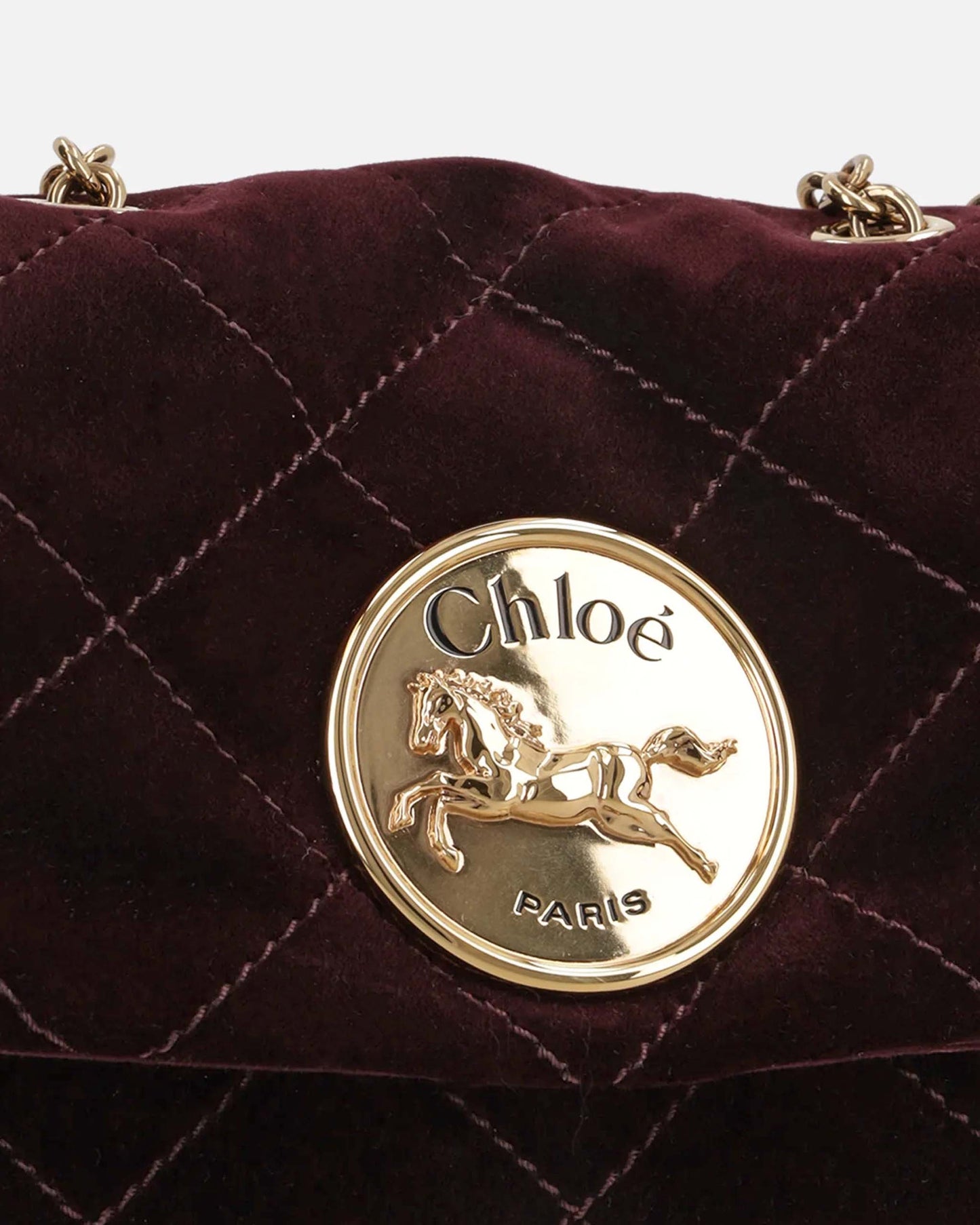 Chloé Heritage Shoulder Bag in Burgundy