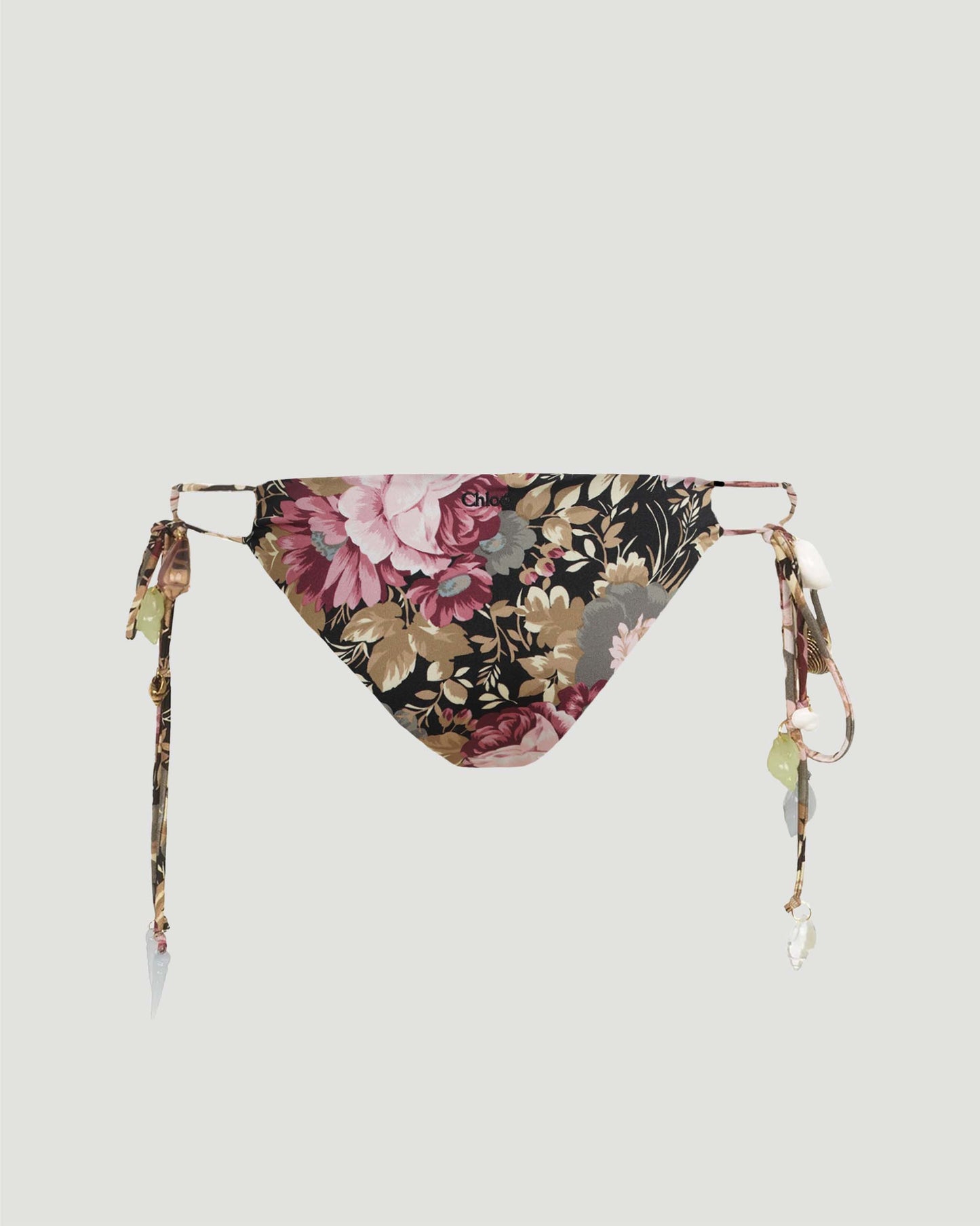 Rose-Print Bikini Bottoms