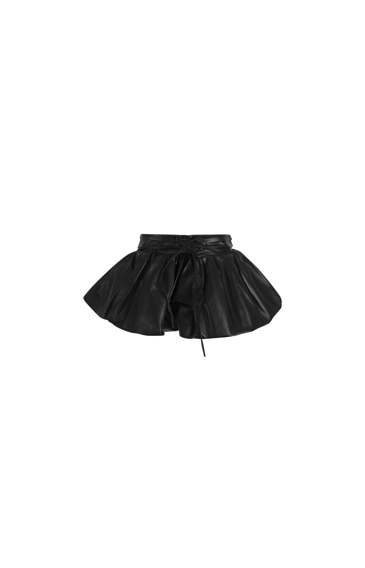 Peplum Belt in Black Leather