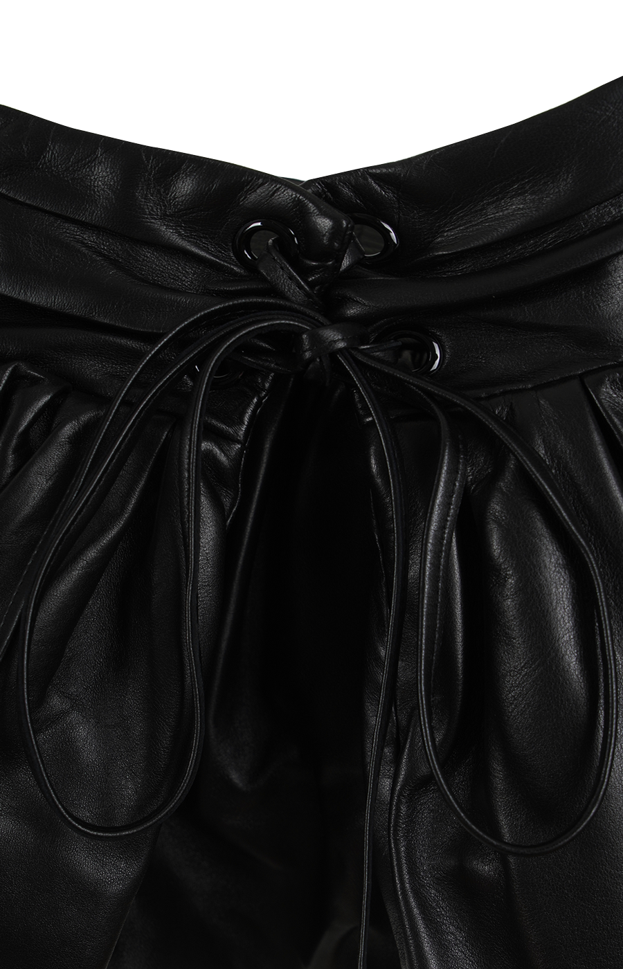 Peplum Belt in Black Leather