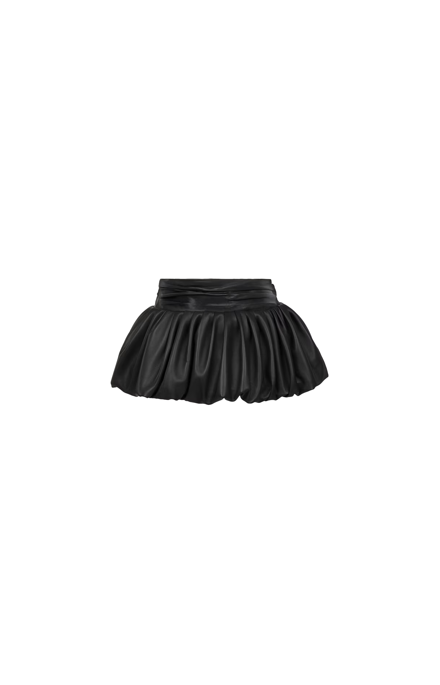 Chloé Peplum Belt in Black Leather — front view
