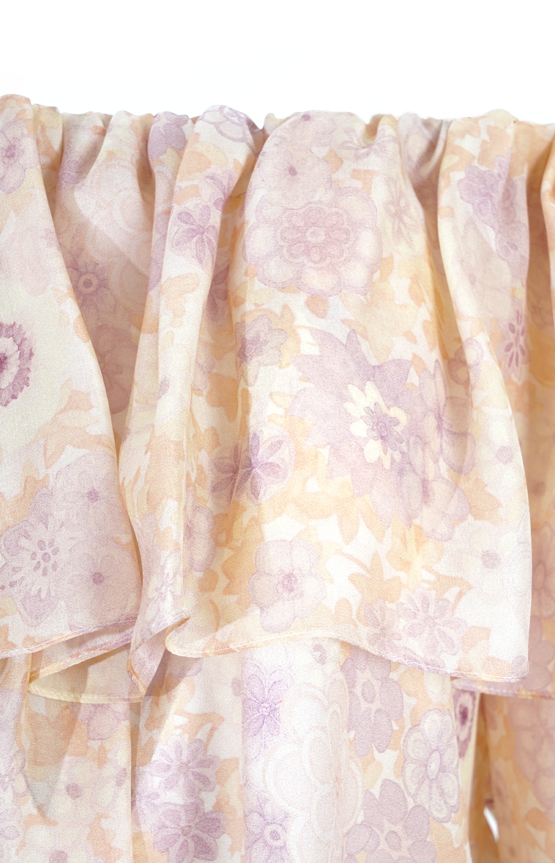 Floral Silk Charmeuse Top